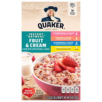 Quaker Fruit & Cream Flavor Instant Oatmeal, 8 Each