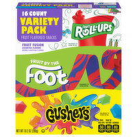 Fruit Roll-Ups Fruit Flavored Snacks, Fruit Fusion Assorted Flavors, Variety Pack, 16 Each