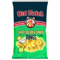 Old Dutch Sour Cream & Onion Rings Corn Snack, 8 Ounce