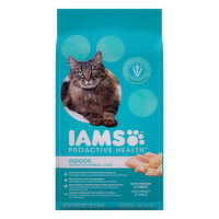 IAMS Proactive Health Cat Food, with Chicken & Turkey, Indoor Weight & Hairball Care, Adult, 7 Pound