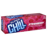 Super Chill Soda, Strawberry, 12 Each