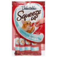 Delectables Squeeze Up Cat Treats, with Tuna, 4 Pack, 4 Each