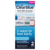 Clearblue Pregnancy Tests, Early Combo Pack, 2 Each