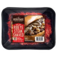 Heritage Ribeye Steak, Shaved, 100% Beef, 12 Ounce