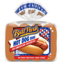 Ball Park White Hot Dog Buns, 8 count, 14 oz, 8 Each