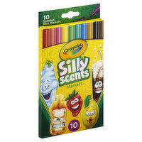 Crayola Silly Scents Markers, Scented Slim, 10 Each