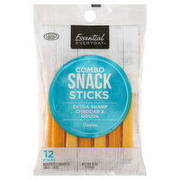 Essential Everyday Combo Snack Sticks, Extra Sharp Cheddar & Gouda, 12 Each