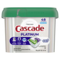 Cascade Cascade Platinum + Oxi Dishwasher Pods Detergent, Fresh, 48 Count, 48 Each