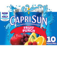 Capri Sun Fruit Punch Naturally Flavored Juice Drink Blend, 10 Each