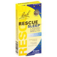 Bach Original Flower Remedies Rescue Sleep Sleep Aid in a Capsule, Natural, Liquid Melts, Capsules, 28 Each