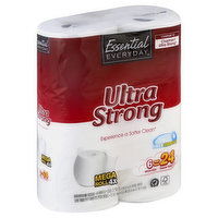 Essential Everyday Bathroom Tissue, Ultra Strong, Mega Rolls, Two-Ply, 6 Each