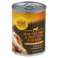 Wild Harvest Dog Food, Premium, Grain Free, Turkey & Sweet Potato Stew Recipe, 13.2 Ounce