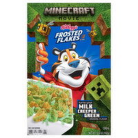 Frosted Flakes Minecraft Movie Milk Creeper Green Original Flavor Cereal, 15.6 Ounce