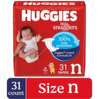 Huggies Little Snugglers N (Up to 10 lb) Disney Baby Diapers, 31 Each