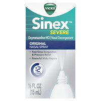 Vicks Severe Vicks Sinex SEVERE Nasal Spray, Decongestant Medicine, 0.5 fl oz, 0.5 Fluid ounce