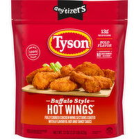 Tyson Any'tizers Frozen Buffalo Style Hot Wings, 1.37 lb Bag, 22 Ounce