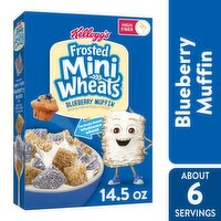 Frosted Mini-Wheats Cold Breakfast Cereal, Blueberry, Family Pack, 14.3 Ounce