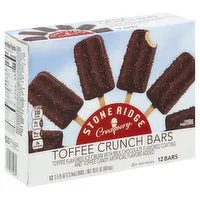 Stoneridge Creamery Ice Cream Bars, Toffee Crunch, 12 Each