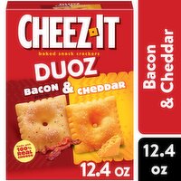 Cheez-It Duoz Baked Snack Crackers, Bacon and Cheddar, 12.4 Ounce