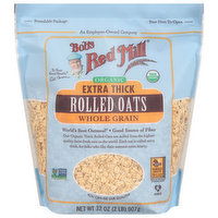 Bob's Red Mill Rolled Oats, Organic, Whole Grain, Extra Thick, 32 Ounce