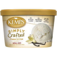 Kemps Simply Crafted Ice Cream, Premium, Vanilla Bean, 1.5 Quart