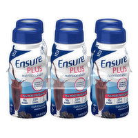 Ensure Plus Plus Nutrition Shake Dark Chocolate Ready-to-Drink Bottles, 48 Fluid ounce