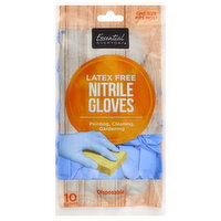 Essential Everyday Gloves, Nitrile, Disposable, One Size Fits Most, 10 Each