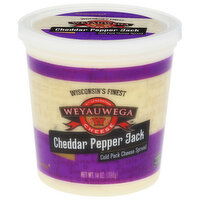 Weyauwega Cold Pack Cheddar Pepper Jack Cheese Spread, 14 Ounce
