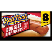 Ball Park Bun Length Hot Dogs, Beef, 8 Each