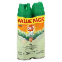 Off Insect Repellant VIII, Deep Woods, Dry, Value Pack, 2 Each