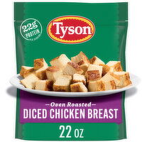 Tyson Frozen Oven Roasted Diced Chicken Breast, 22 Ounce