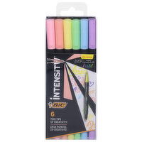 BiC Intensity Felt Pens, Dual Tip, Pastel, 6 Each