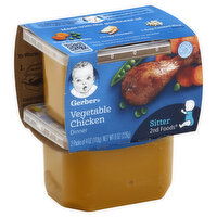 Gerber Mealtime for Baby Vegetable Chicken, Powerblend, Sitter 2nd Foods, 2 Each