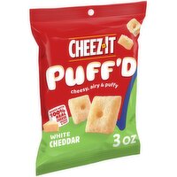 Cheez-It Cheesy Baked Snacks, White Cheddar, 3 Ounce