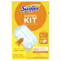 Swiffer Dusters Dusters Starter Kit, Kit Includes 1 Handle and 5 Dusters, 1 Each