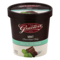 Graeters Ice Cream, Mint Chocolate Chip, French Pot, 1 Pint