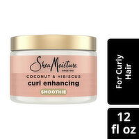 SheaMoisture Smoothie Curl Enhancing Cream Coconut And Hibiscus, 12 Ounce