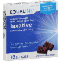 Equaline Laxative, Regular Strength, 15 mg, Chocolate Flavored, 18 Each