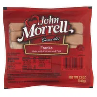 John Morrell Skinless Franks, 12 Ounce