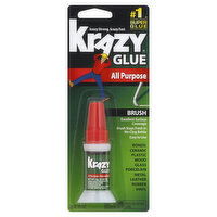 Krazy Glue Super Glue, All Purpose, Brush, 0.18 Ounce