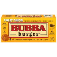 Bubba Burger Burgers, Beef Chuck, Sweet Onion, 6 Each