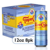 Topo Chico Sabores Blueberry With Hibiscus Extract Cans, 12 Fluid ounce