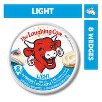 The Laughing Cow Cheese Wedges, Creamy Light, Spreadable, 8 Each