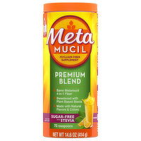 Meta Mucil Fiber Powder, Sugar-Free, Orange, Premium Blend, with Stevia, 14.6 Ounce