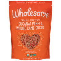 Wholesome Whole Cane Sugar, Organic, Sucanat Panela, 16 Ounce