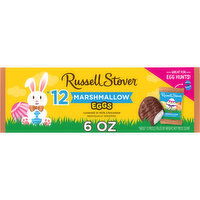 Russell Stover Easter Marshmallow Milk Chocolate Candy Easter Egg Crate, 12 Each