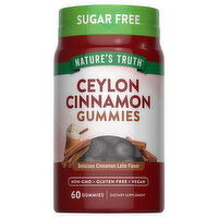 Nature's Truth Ceylon Cinnamon, Sugar-Free, Vegan Gummies, Natural Cinnamon Latte Flavor, 60 Each