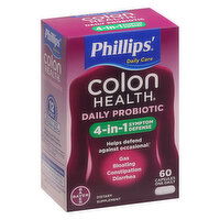 Phillips' Colon Health Daily Probiotic, 4-in-1 Symptom Defense, Capsules, 60 Each