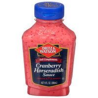 Dietz & Watson Deli Complements Horseradish Sauce, Cranberry, 9 Ounce