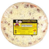 Heggies Pizza Pizza, Thin Crust, Sausage & Mushroom, 28 Ounce